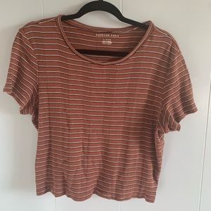 Cropped striped shirt